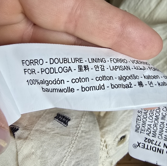 Zara New Ivory & Black Embroidred Eyelet Textured Patchwork Midi Dress SZ XXL - Picture 12 of 15